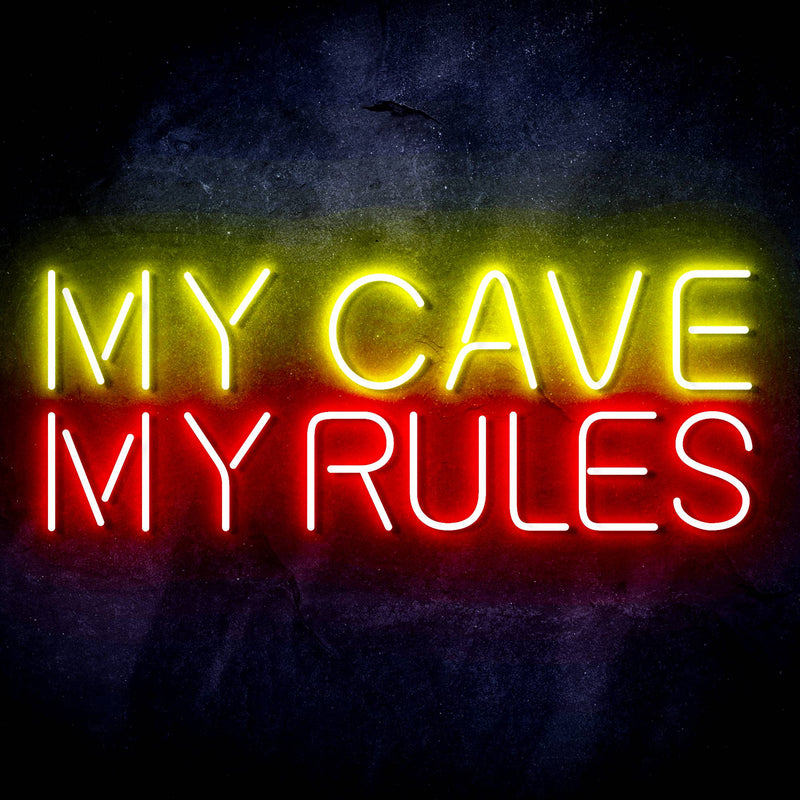 My Man Cave My Rules Ultra-Bright LED Sign with Remote (Neon-Style, LED Technology) - LED Gift Works