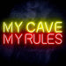 My Man Cave My Rules Ultra-Bright LED Sign with Remote (Neon-Style, LED Technology) - Way Up Gifts