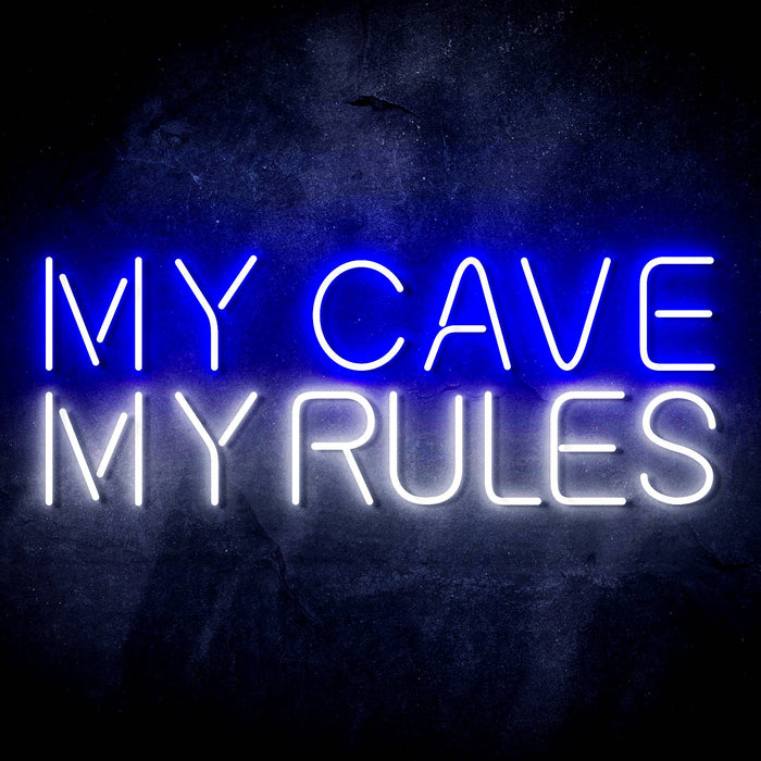 My Man Cave My Rules Ultra-Bright LED Sign with Remote (Neon-Style, LED Technology) - Way Up Gifts