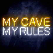 My Man Cave My Rules Ultra-Bright LED Sign with Remote (Neon-Style, LED Technology) - LED Gift Works