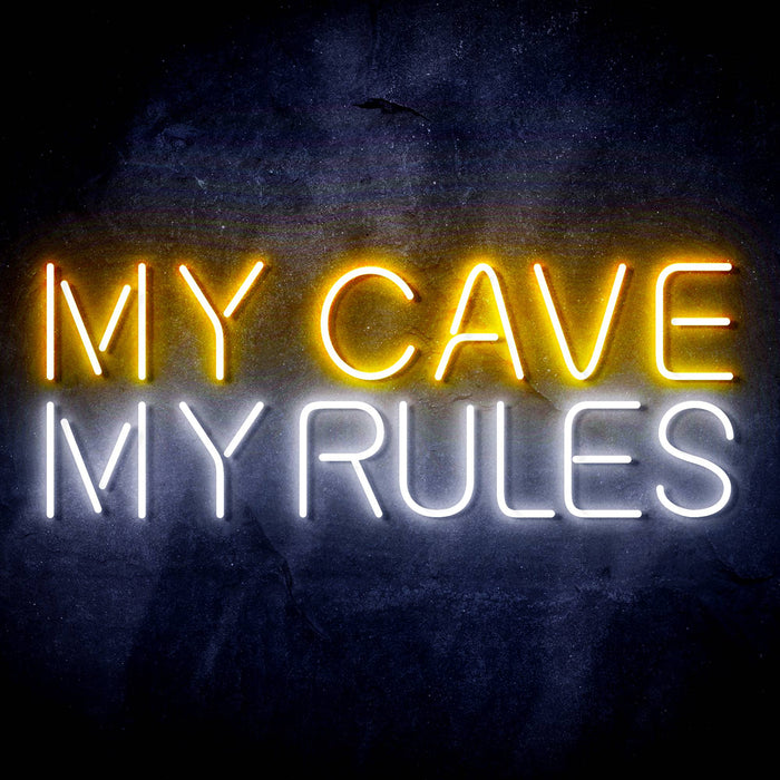 My Man Cave My Rules Ultra-Bright LED Sign with Remote (Neon-Style, LED Technology) - Way Up Gifts