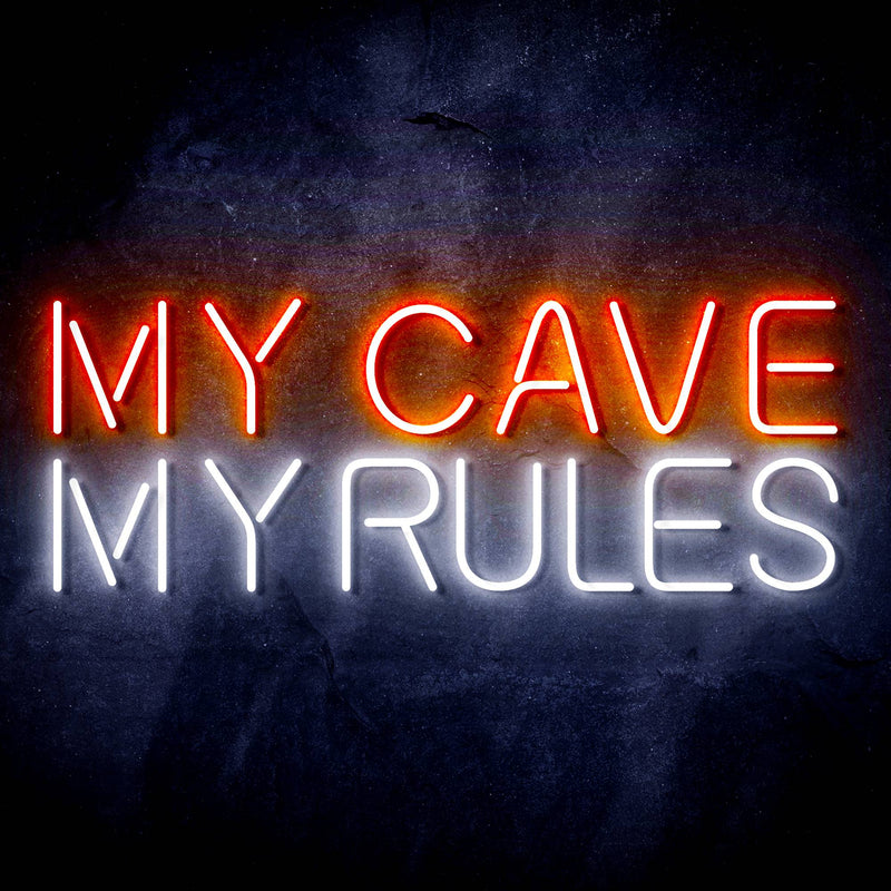 My Man Cave My Rules Ultra-Bright LED Sign with Remote (Neon-Style, LED Technology) - LED Gift Works