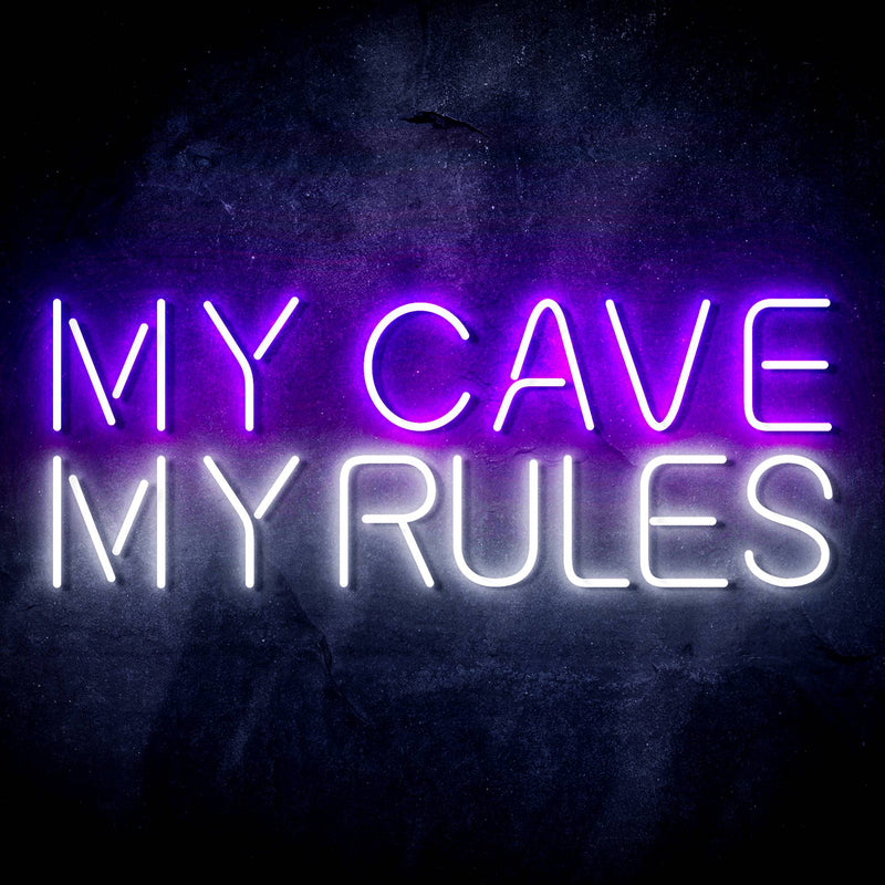 My Man Cave My Rules Ultra-Bright LED Sign with Remote (Neon-Style, LED Technology) - LED Gift Works