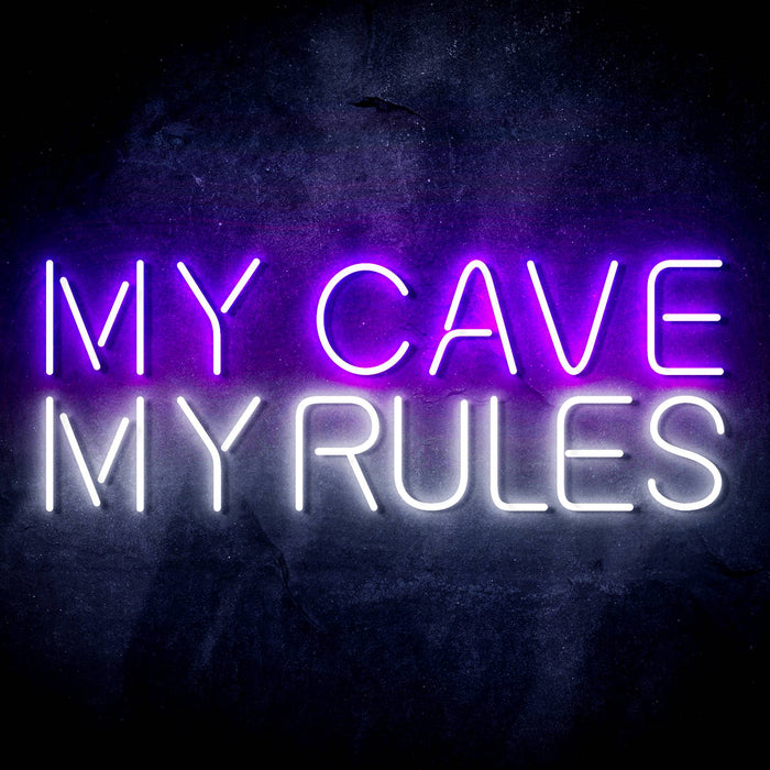 My Man Cave My Rules Ultra-Bright LED Sign with Remote (Neon-Style, LED Technology) - Way Up Gifts