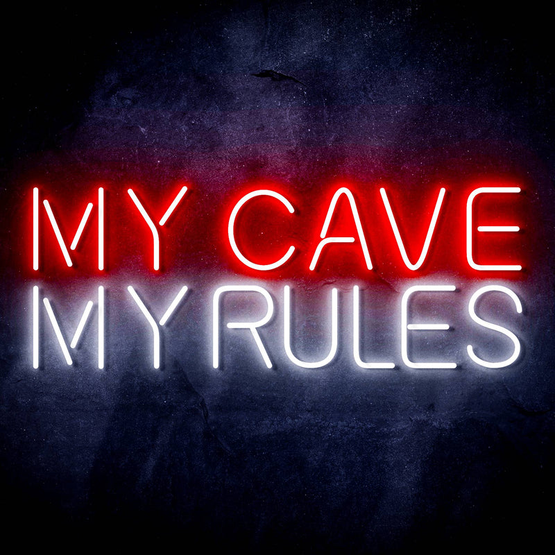 My Man Cave My Rules Ultra-Bright LED Sign with Remote (Neon-Style, LED Technology) - LED Gift Works