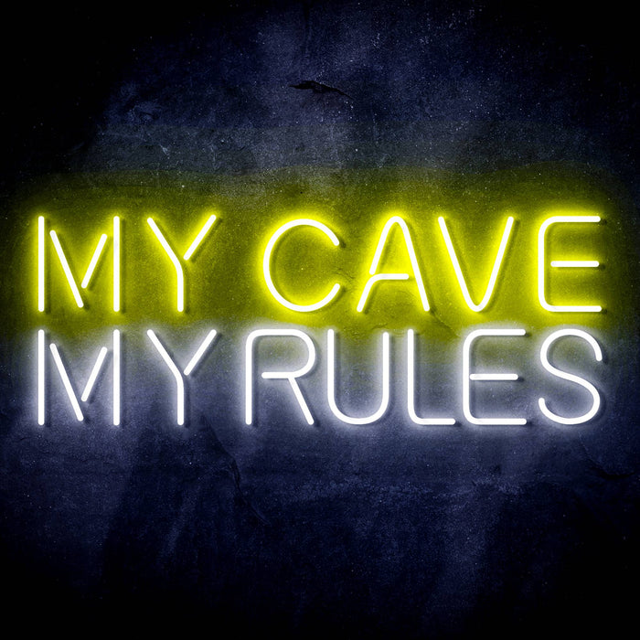 My Man Cave My Rules Ultra-Bright LED Sign with Remote (Neon-Style, LED Technology) - Way Up Gifts