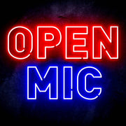 Open Mic Ultra-Bright LED Sign with Remote (Neon-Style, LED Technology) - LED Gift Works