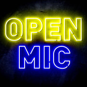 Open Mic Ultra-Bright LED Sign with Remote (Neon-Style, LED Technology) - LED Gift Works