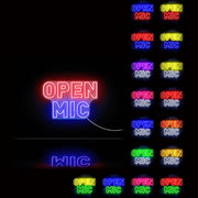 Open Mic Ultra-Bright LED Sign with Remote (Neon-Style, LED Technology) - LED Gift Works