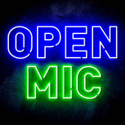 Open Mic Ultra-Bright LED Sign with Remote (Neon-Style, LED Technology) - LED Gift Works