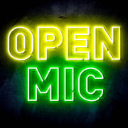 Open Mic Ultra-Bright LED Sign with Remote (Neon-Style, LED Technology) - LED Gift Works