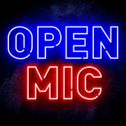 Open Mic Ultra-Bright LED Sign with Remote (Neon-Style, LED Technology) - LED Gift Works