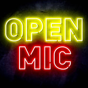 Open Mic Ultra-Bright LED Sign with Remote (Neon-Style, LED Technology) - LED Gift Works
