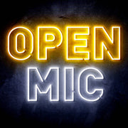 Open Mic Ultra-Bright LED Sign with Remote (Neon-Style, LED Technology) - LED Gift Works