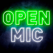 Open Mic Ultra-Bright LED Sign with Remote (Neon-Style, LED Technology) - LED Gift Works
