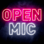 Open Mic Ultra-Bright LED Sign with Remote (Neon-Style, LED Technology) - LED Gift Works