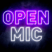 Open Mic Ultra-Bright LED Sign with Remote (Neon-Style, LED Technology) - LED Gift Works