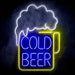 Cold Beer Mug Ultra-Bright LED Sign with Remote (Neon-Style, LED Technology) - Way Up Gifts