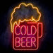 Cold Beer Mug Ultra-Bright LED Sign with Remote (Neon-Style, LED Technology) - Way Up Gifts