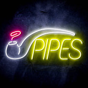 Cigar Pipes Tobacco Ultra-Bright LED Sign with Remote (Neon-Style, LED Technology) - LED Gift Works