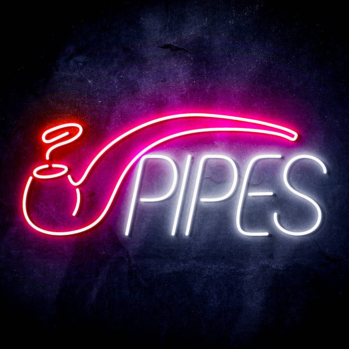 Cigar Pipes Tobacco Ultra-Bright LED Sign with Remote (Neon-Style, LED Technology) - Way Up Gifts