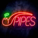 Cigar Pipes Tobacco Ultra-Bright LED Sign with Remote (Neon-Style, LED Technology) - Way Up Gifts