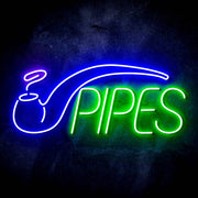 Cigar Pipes Tobacco Ultra-Bright LED Sign with Remote (Neon-Style, LED Technology) - LED Gift Works