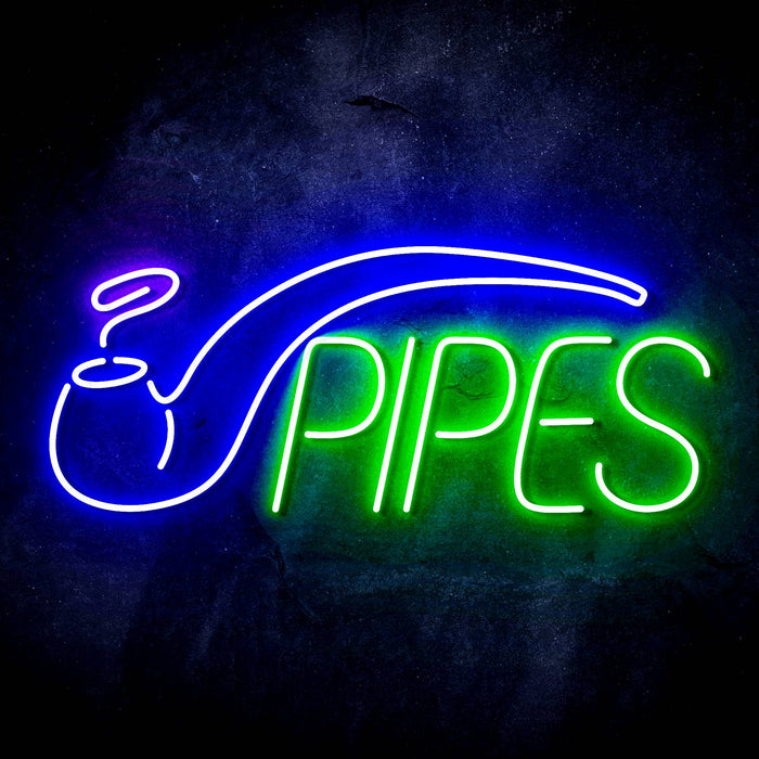 Cigar Pipes Tobacco Ultra-Bright LED Sign with Remote (Neon-Style, LED Technology) - Way Up Gifts
