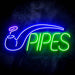 Cigar Pipes Tobacco Ultra-Bright LED Sign with Remote (Neon-Style, LED Technology) - Way Up Gifts