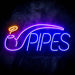 Cigar Pipes Tobacco Ultra-Bright LED Sign with Remote (Neon-Style, LED Technology) - Way Up Gifts