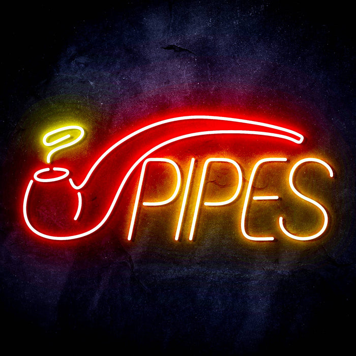 Cigar Pipes Tobacco Ultra-Bright LED Sign with Remote (Neon-Style, LED Technology) - Way Up Gifts