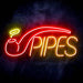 Cigar Pipes Tobacco Ultra-Bright LED Sign with Remote (Neon-Style, LED Technology) - Way Up Gifts