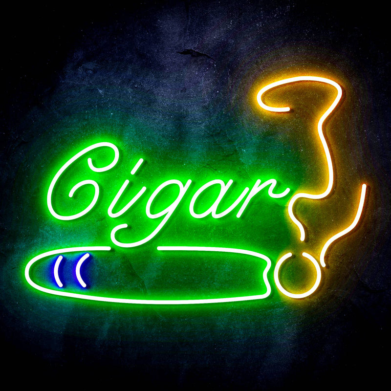 Cigar Tobacco Ultra-Bright LED Sign with Remote (Neon-Style, LED Technology) - LED Gift Works
