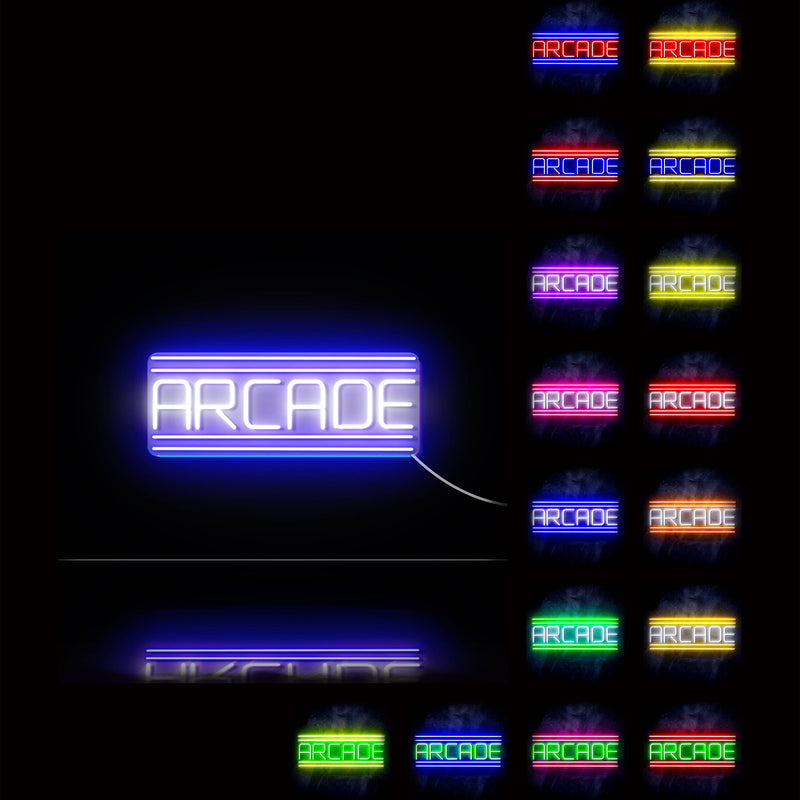 Arcade Led Signs Arcade Ultra-Bright LED Sign with Remote (Neon-Style, LED Technology ...