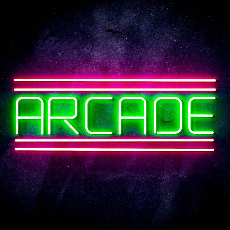 Arcade Ultra-Bright LED Sign with Remote (Neon-Style, LED Technology) - LED Gift Works