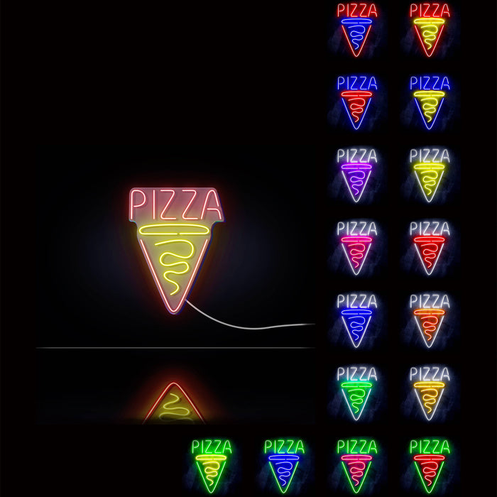 Pizza Slice Ultra-Bright LED Sign with Remote (Neon-Style, LED Technology) - Way Up Gifts