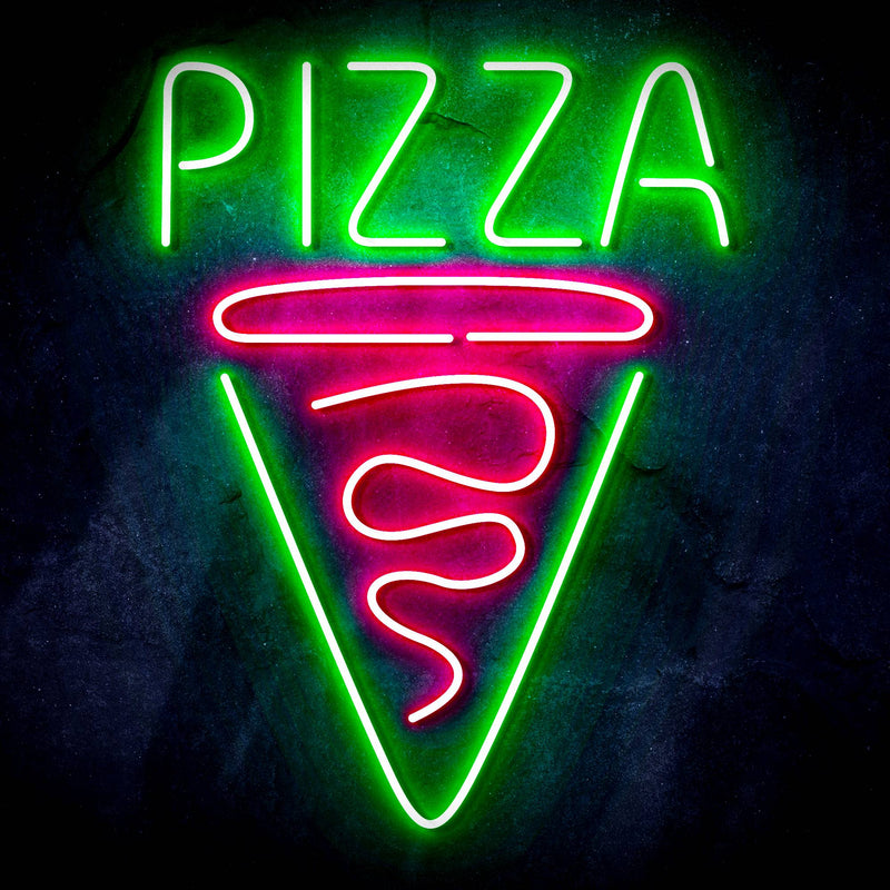 Pizza Slice Ultra-Bright LED Sign with Remote (Neon-Style, LED Technology) - LED Gift Works