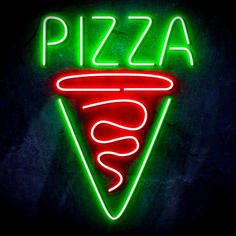 Pizza Slice Ultra-Bright LED Sign with Remote (Neon-Style, LED Technology) - LED Gift Works