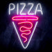 Pizza Slice Ultra-Bright LED Sign with Remote (Neon-Style, LED Technology) - Way Up Gifts