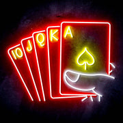 Royal Flush Poker Game Room Ultra-Bright LED Sign with Remote (Neon-Style, LED Technology) - LED Gift Works