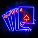 Royal Flush Poker Game Room Ultra-Bright LED Sign with Remote (Neon-Style, LED Technology) - Way Up Gifts