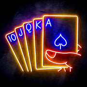 Royal Flush Poker Game Room Ultra-Bright LED Sign with Remote (Neon-Style, LED Technology) - LED Gift Works