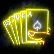 Royal Flush Poker Game Room Ultra-Bright LED Sign with Remote (Neon-Style, LED Technology) - LED Gift Works