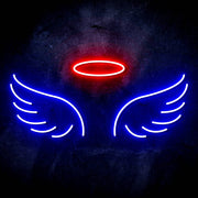 Angel Wings and Halo Ultra-Bright LED Sign with Remote (Neon-Style, LED Technology) - LED Gift Works