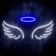 Angel Wings and Halo Ultra-Bright LED Sign with Remote (Neon-Style, LED Technology) - LED Gift Works