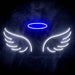 Angel Wings and Halo Ultra-Bright LED Sign with Remote (Neon-Style, LED Technology) - Way Up Gifts