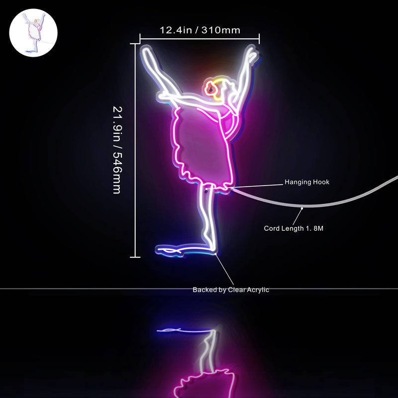 Ballerina Dancer Ultra-Bright LED Sign with Remote (Neon-Style, LED Technology) - LED Gift Works