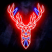 Origami Deer Head Cabin Hunting Ultra-Bright LED Sign with Remote (Neon-Style, LED Technology) - LED Gift Works