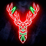 Origami Deer Head Cabin Hunting Ultra-Bright LED Sign with Remote (Neon-Style, LED Technology) - LED Gift Works