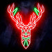 Origami Deer Head Cabin Hunting Ultra-Bright LED Sign with Remote (Neon-Style, LED Technology) - Way Up Gifts